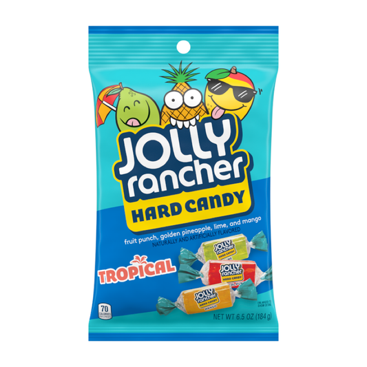CANDY JOLLY RANCHER 184 GR HARD CANDY TROPICAL (12 UN) | 12 x 184g