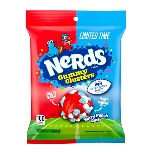 CANDY NERDS 142 GR GUMMY CLUSTERS BERRY PUNCH RUSH | 12 x 142g