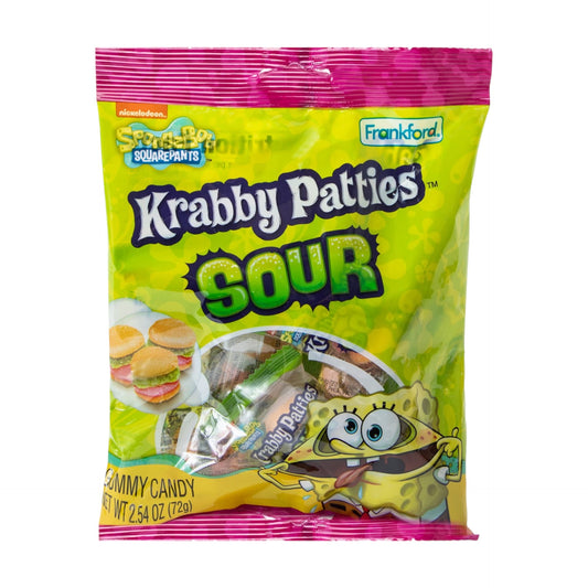 CANDY SPONGEBOB 72 GR KRABBY PATTIES SOUR PEG BAG | 24 x 72g