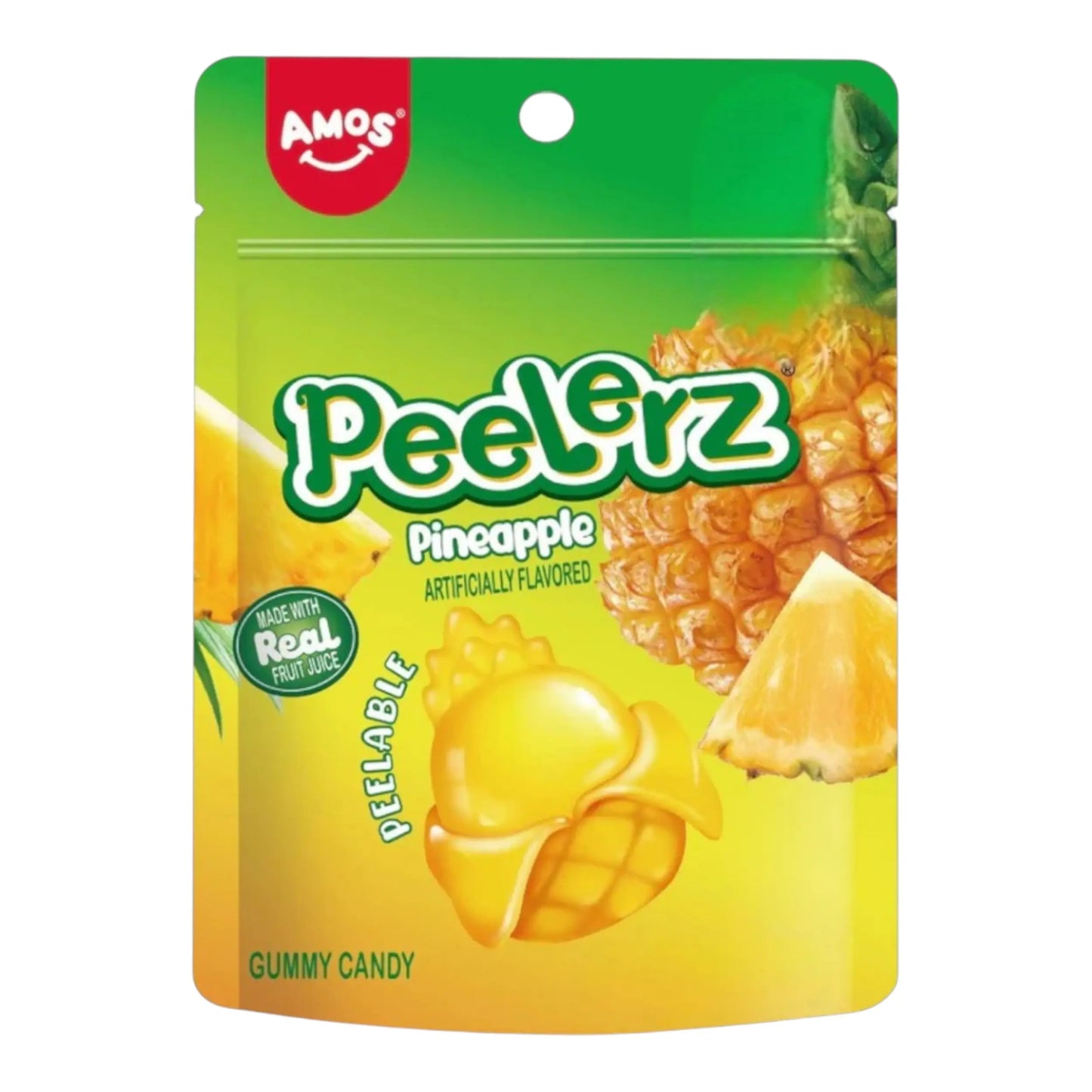 CANDY AMOS 65 GR PEELERZ GUMMY PINEAPPLE HALAL | 24 x 65g