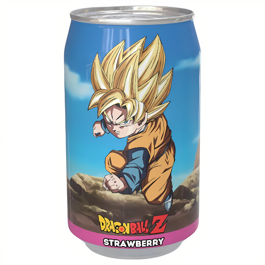 BEVER DRAGON BALL Z 330 ML STRAWBERRY SODA CAN ASIAN | 12 x 330ml