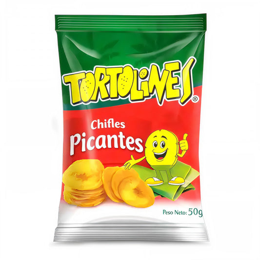 SNACK GOYA 50 GR TORTOLINES HOT PLANTAIN CHIPS | 24 x 50g