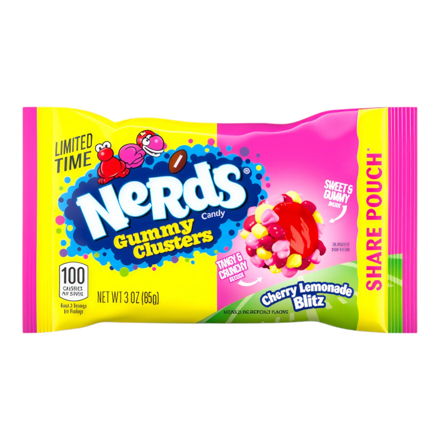 CANDY NERDS 12 x 85 GR GUMMY CLUSTERS CHERRY LEMONADE
