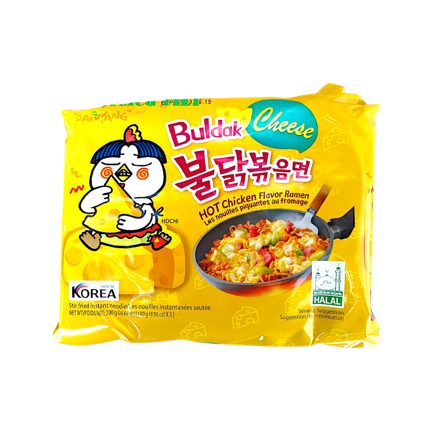 PDISH BULDAK 5 x 140 GR SPICY CHEESE CHICKEN NOODLE | 8 x 5 x 140g