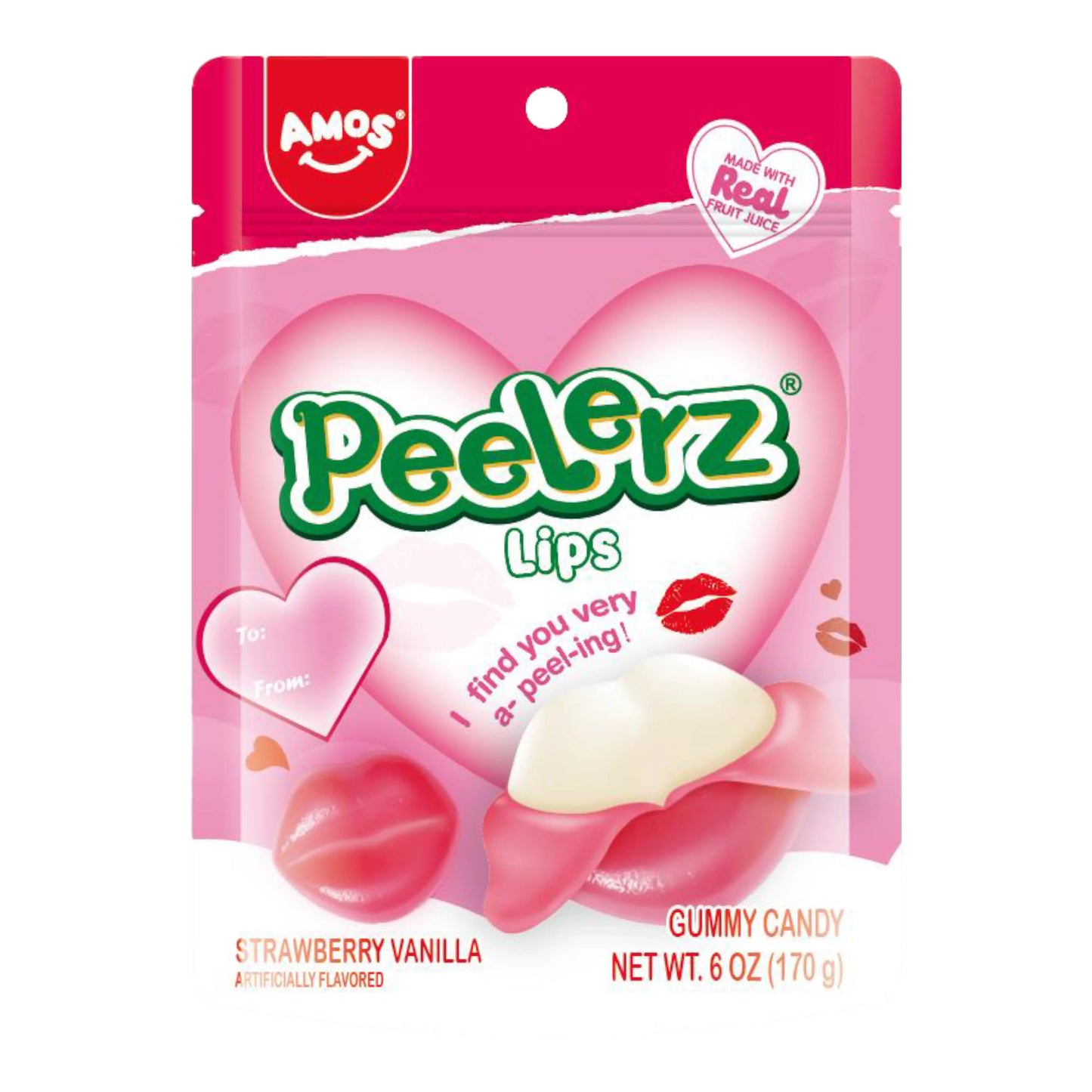CANDY AMOS 65 GR PEELERZ GUMMY LIPS | 24 x 65g