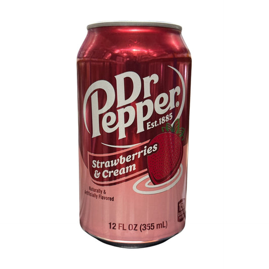 BEVER DR PEPPER 355 ML STRAWBERRY CREAM (12 UN) | 12 x 355ml