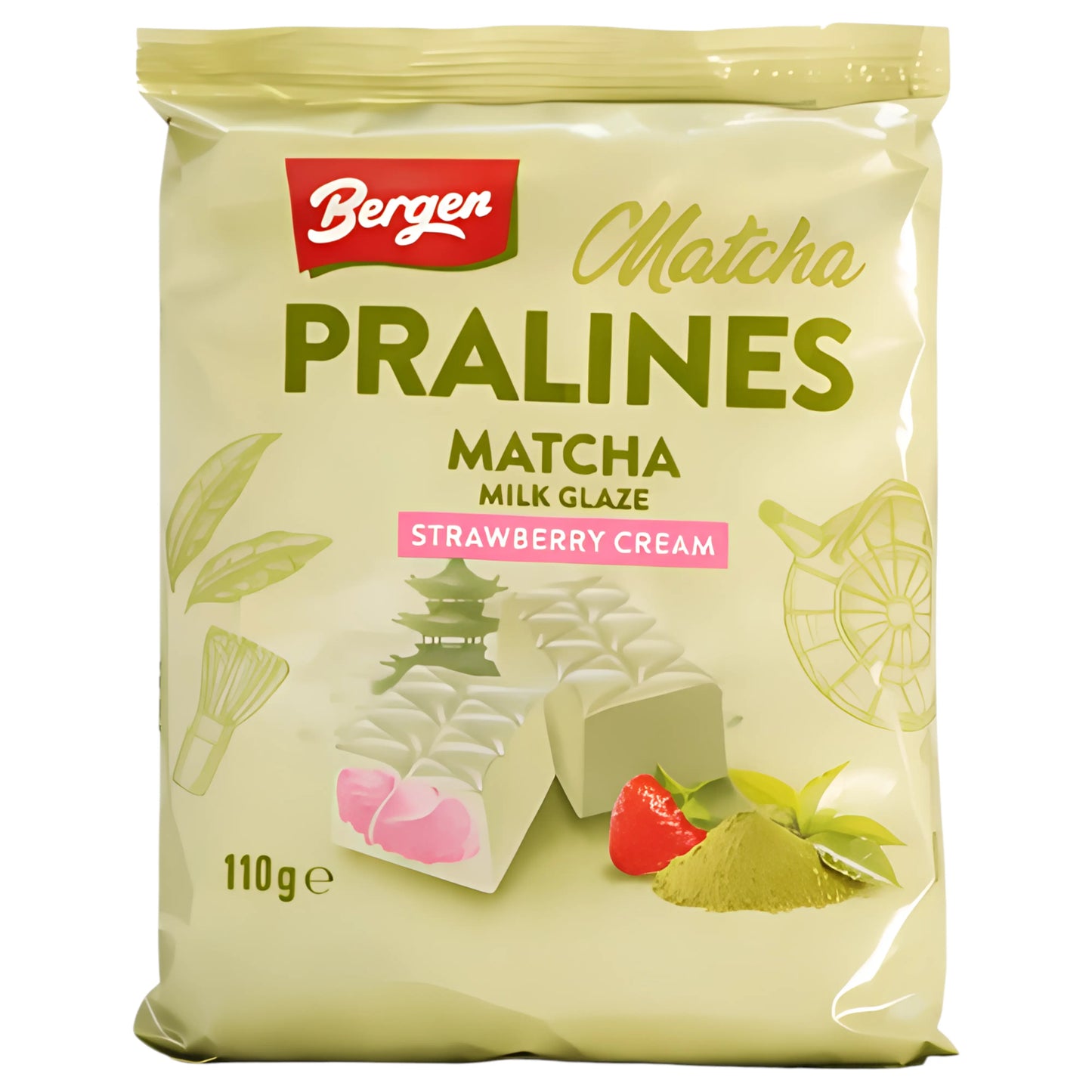 COOKI BERGEN 110 GR PRALINES STRAWBERRY CREAM | 18 x 110g