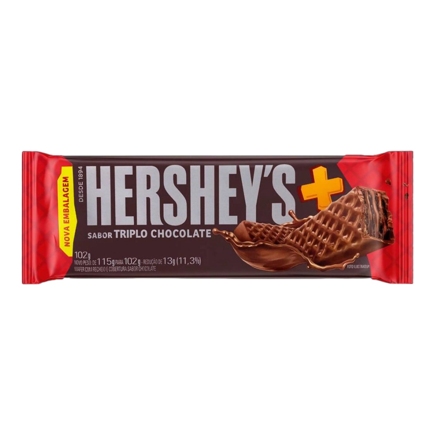COOKI HERSHEYS 102 GR WAFER TRIPLE CHOCOLATE | 48 x 102g