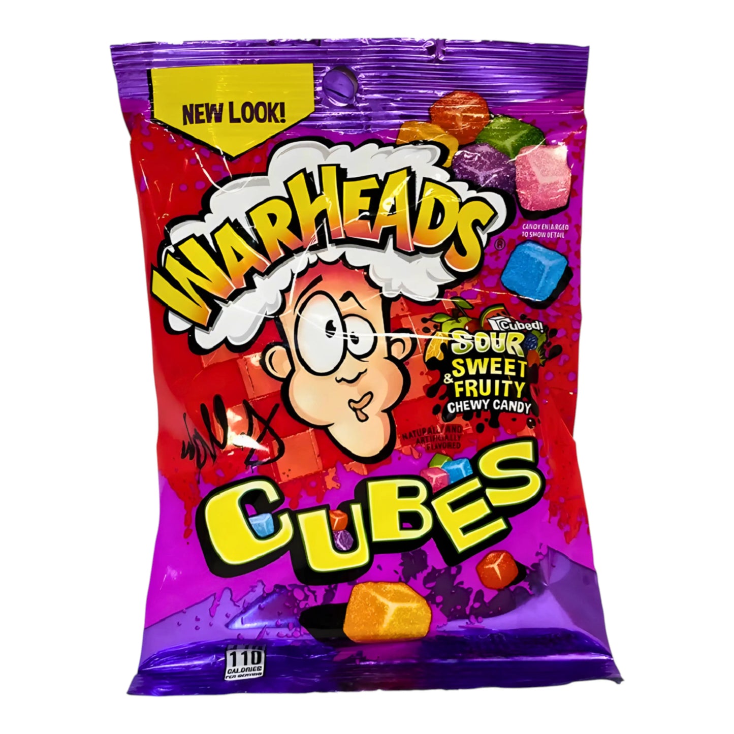 CANDY WARHEADS 99 GR CUBES PEG BAG | 12 x 99g