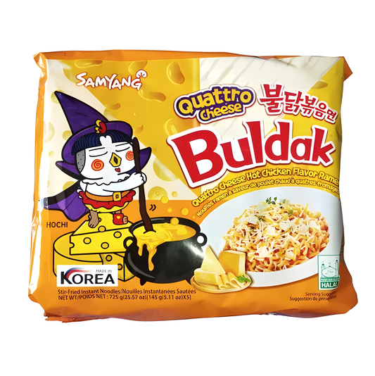PDISH BULDAK 5 x 145 GR QUATTO CHEESE NOODLE | 8 x 5 x 145g