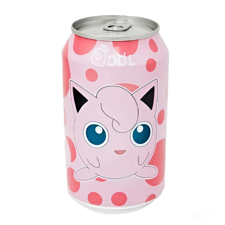 BEVER QDOL 330 ML POKEMON JIQQLYPUFF PEACH SPARKLING WATER | 24 x 330ml