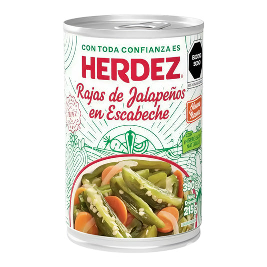 CHILE HERDEZ 390 GR JALAPENOS ENTEROS | 24 x 390g