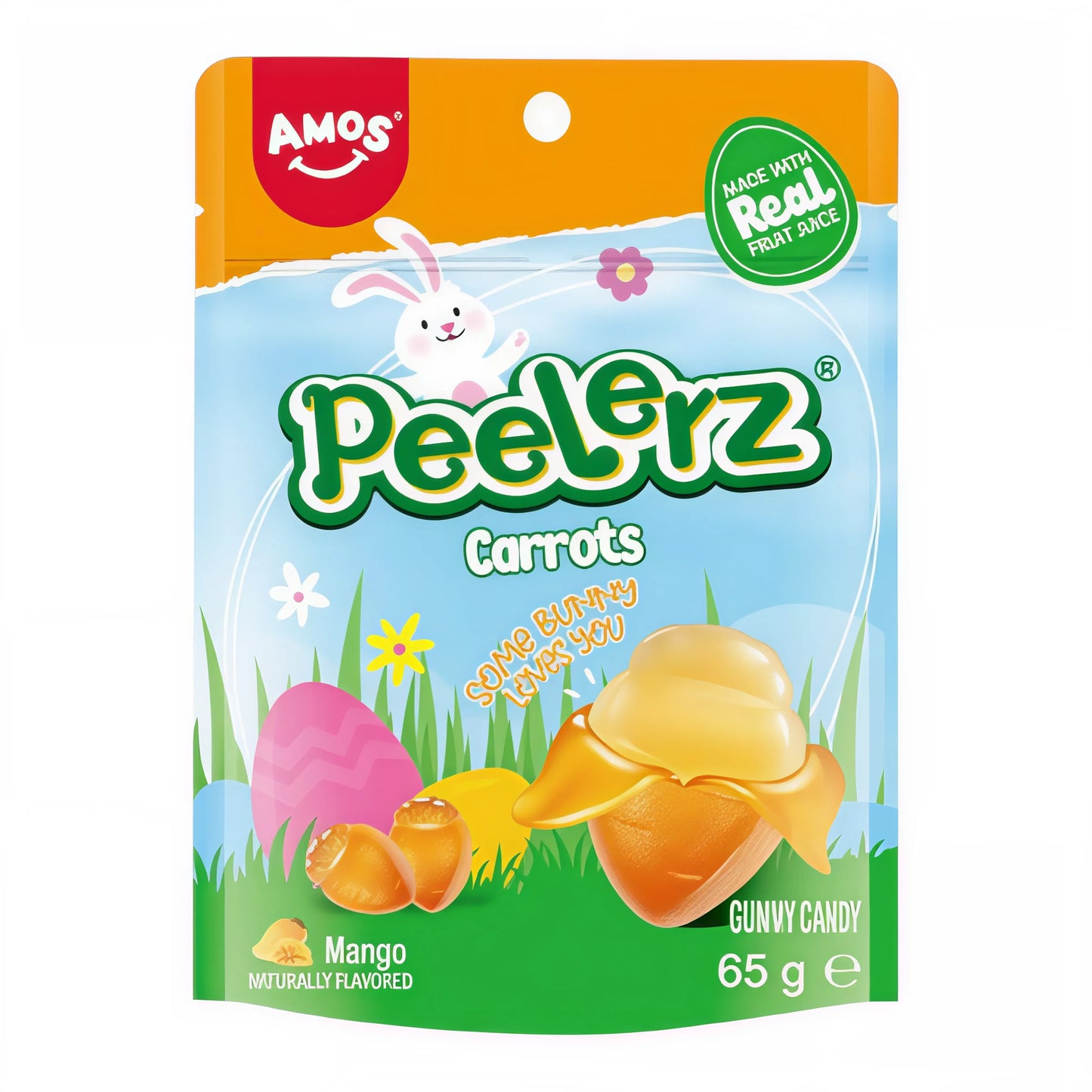 CANDY AMOS 65 GR PEELERZ GUMMY CARROTS | 24 x 65g