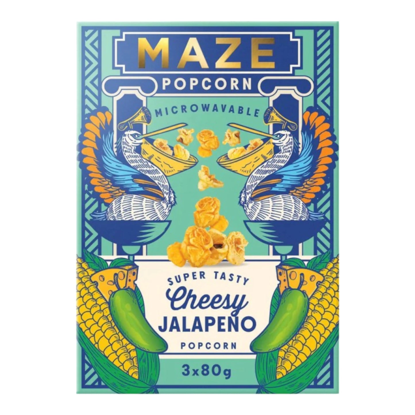 SNACK MAZE 240 GR POPCORN JALAPENO CHEDDAR | 16 x 240g