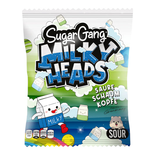 CANDY SUGARGANG 105 GR MILKY HEADS SOUR | 12 x 105g
