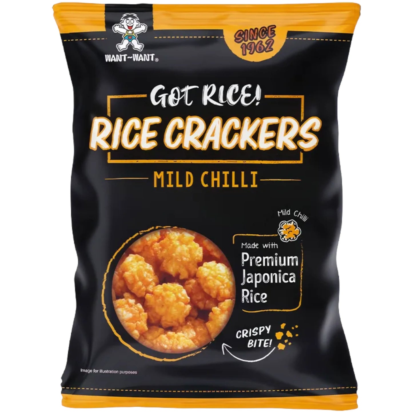 SNACK WANT WANT 6 x 100 GR GOT RICE MILD CHILLI