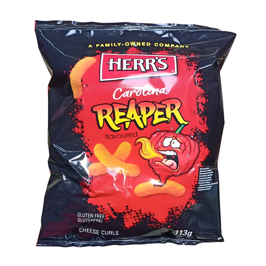 SNACK HERRS 113 GR CAROLINA REAPER CHEESE CURLS | 12 x 113g