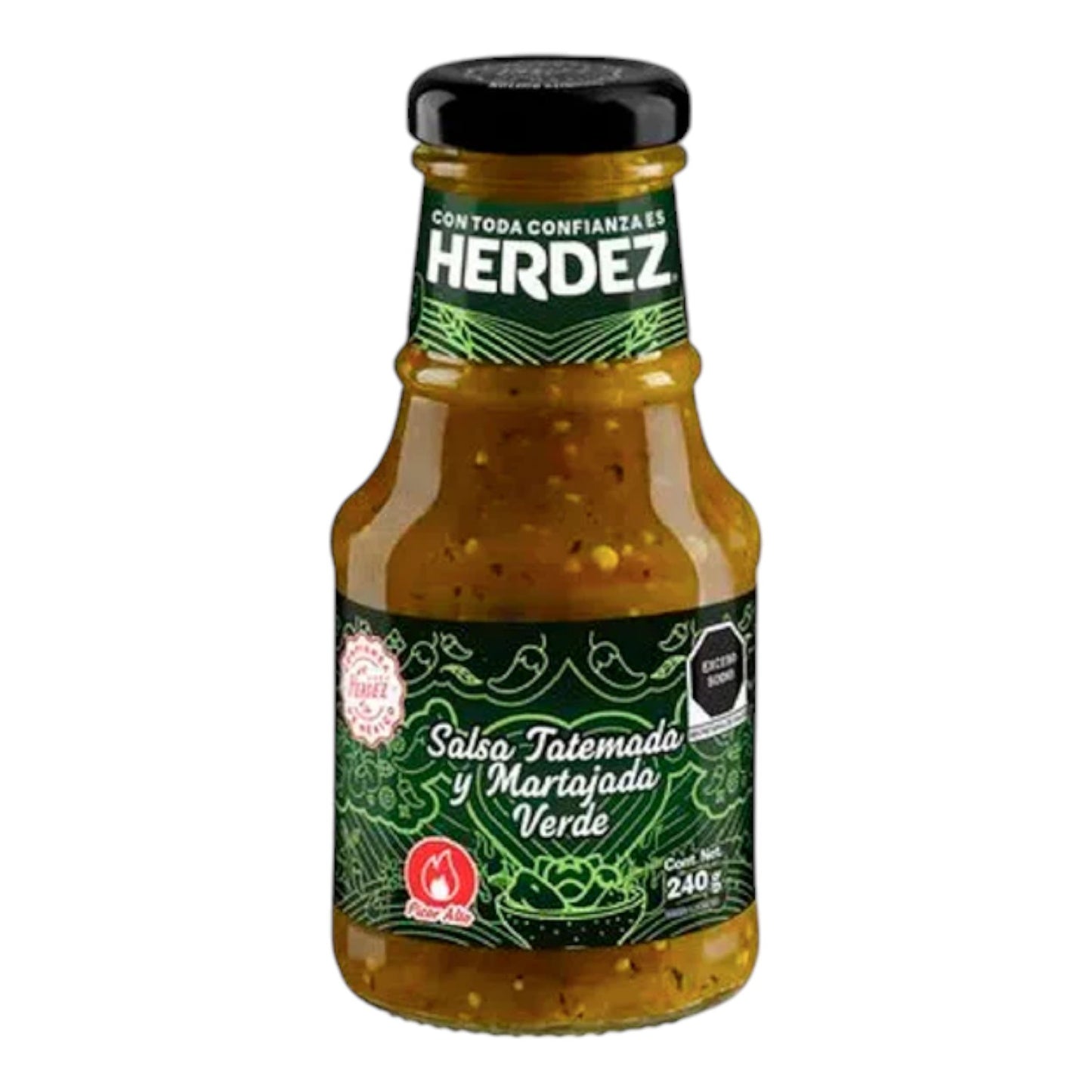 SALSA HERDEZ 240 GR SALSA VERDE ROASTED GLASS (SPICY) | 12 x 240g