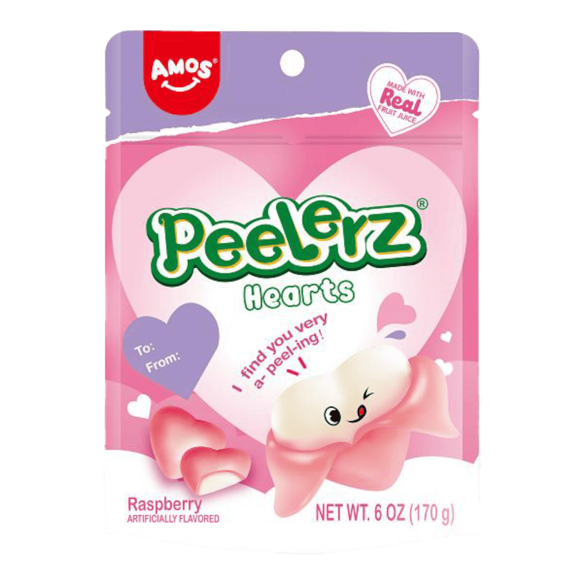 Amos Peelerz Gummy Hearts | 24 x 65gr
