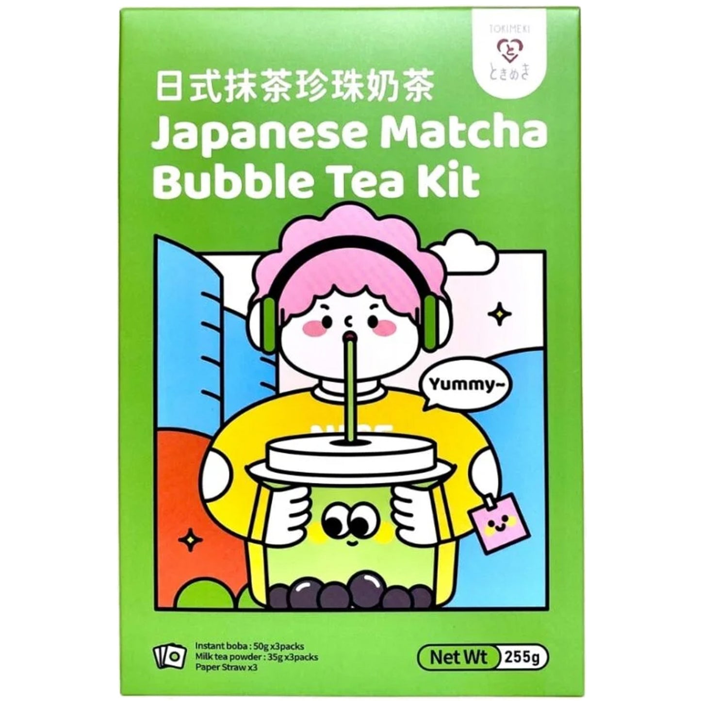 Tokimeki Bubble Tea Kit Matcha | 24 x 255g