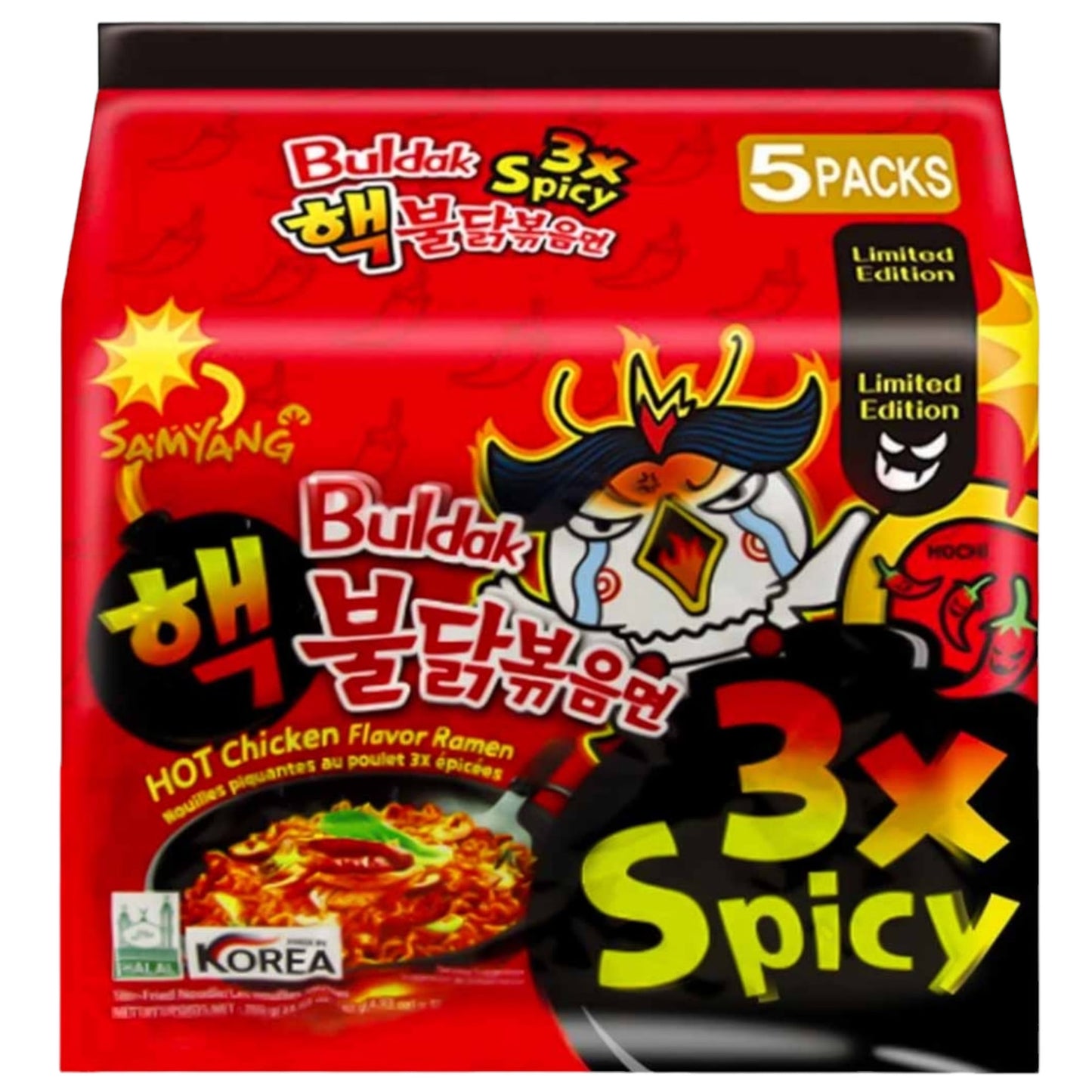 Samyang Buldak 3x Spicy Hot Chicken Ramen | 8x5x140g