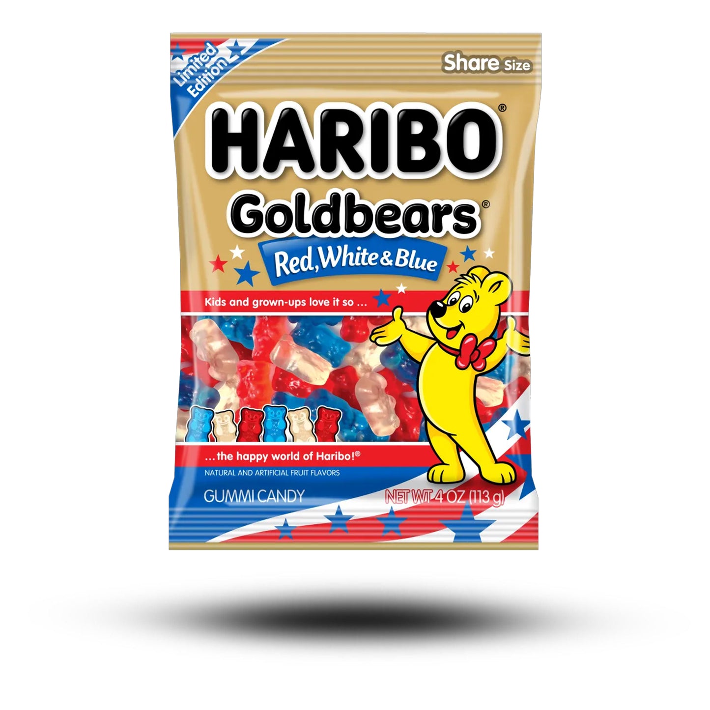 Haribo Gold Bears Red, White & Blue | 12 x 113g