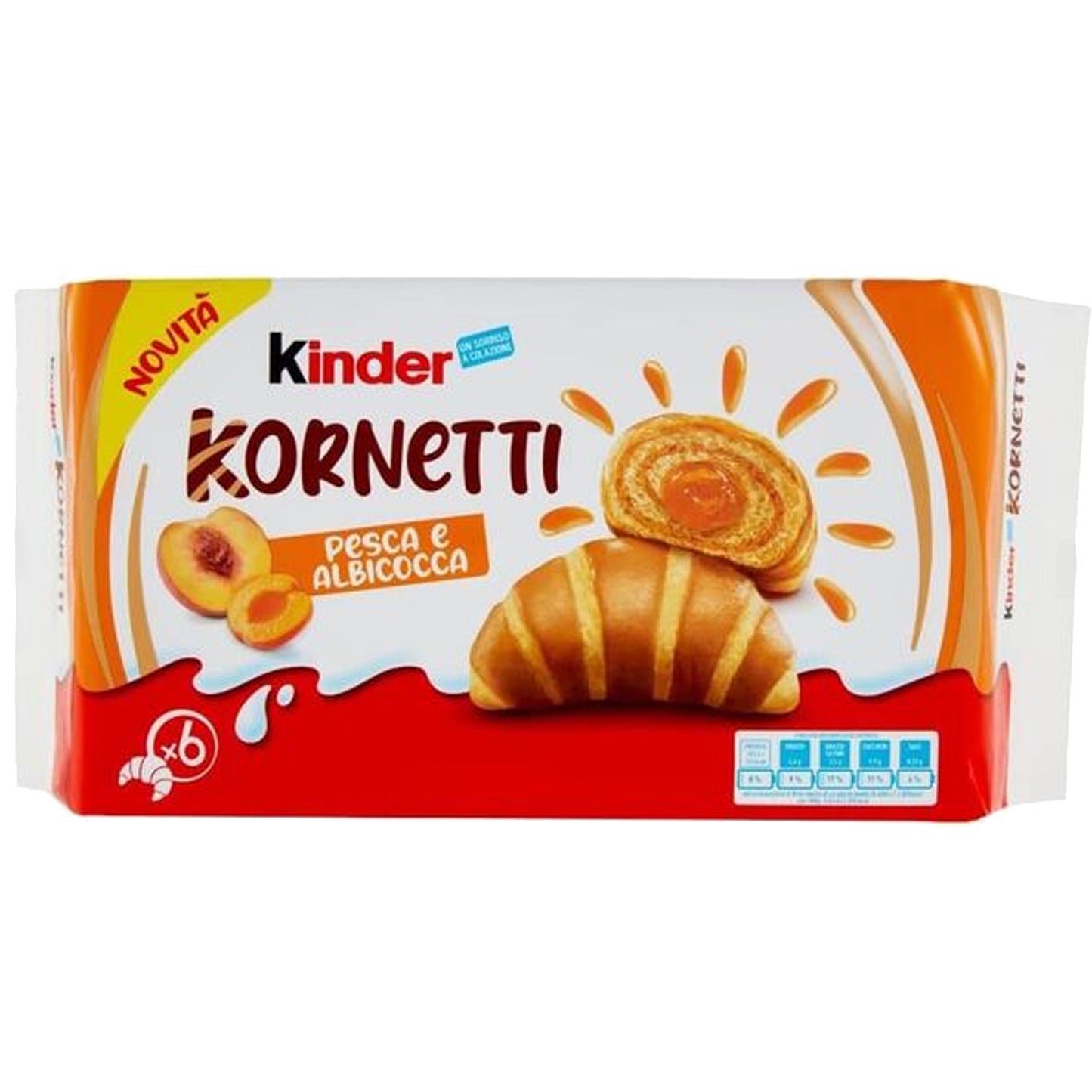 Ferrero Kinder Kornetti Pesca e Albicocca | 12 x 252g