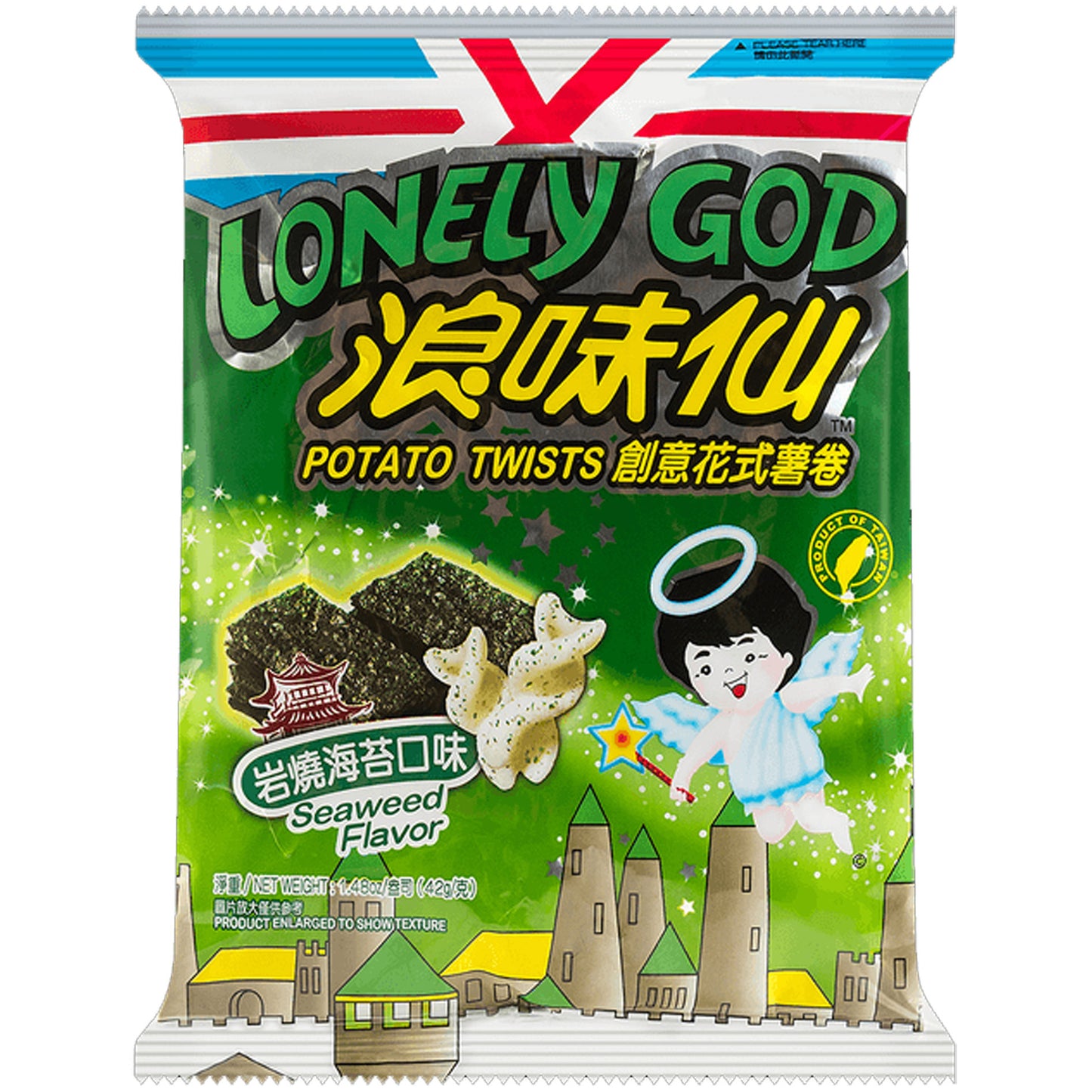 Lonely God Potato Twists Seaweed | 10 x 42g