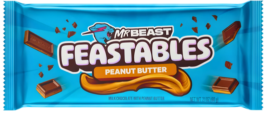 Mr Beast Feastables Peanut Butter | 10 x 60gr