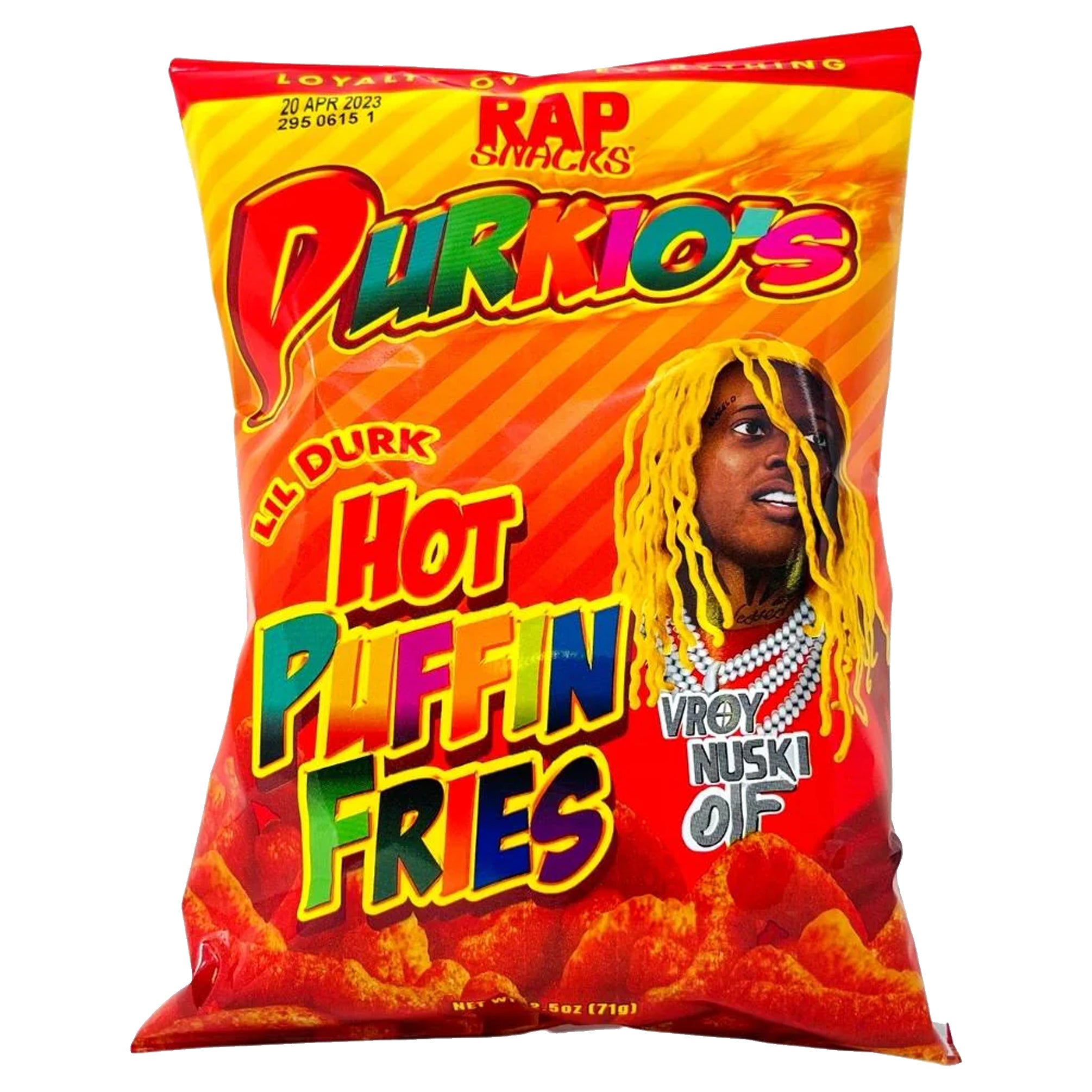 Rap Snacks Durkio's Hot Puffin Fries | 24 x71g – Candybrands