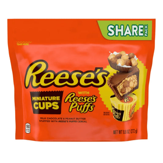 Reeses Miniature Cups with Puffs Share Pack | 8 x 272g