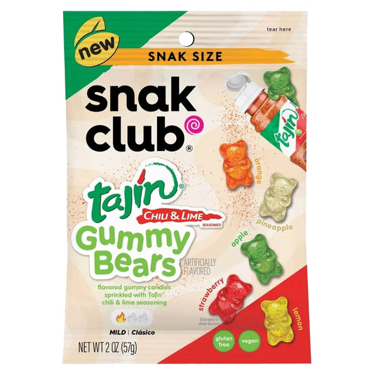Snack Club Tajin Gummy Bears | 12 x 57g