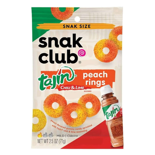 Snack Club Tajin Peach Rings | 12 x 71g