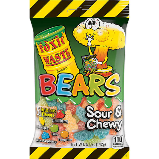 Toxic Waste Sour Gummy Bears | 12 x 142g