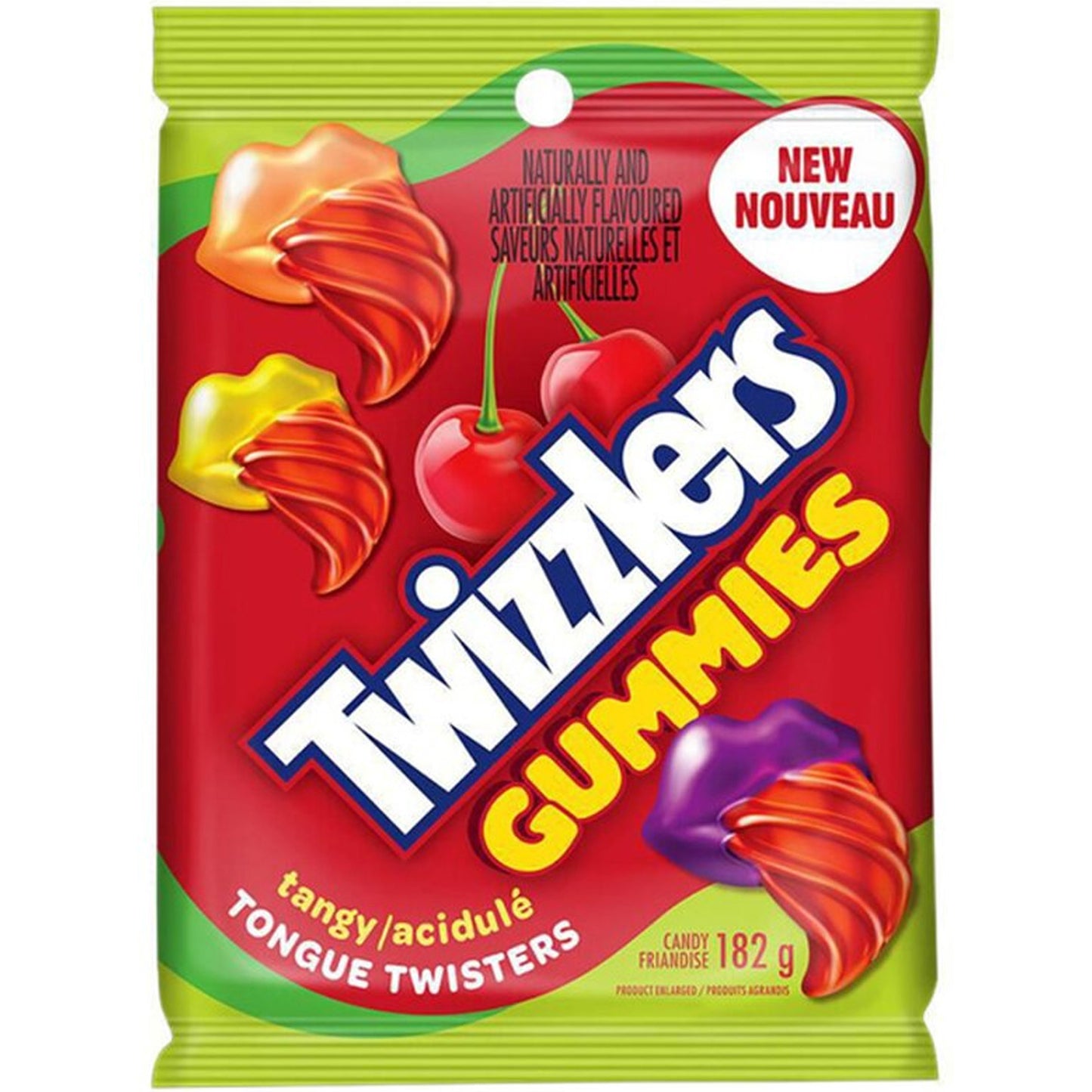 Twizzlers Gummies Cherry Tongue Twisters | 10 x 182g