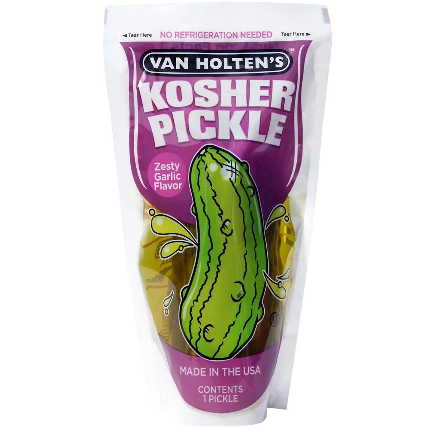 Van Holten's Kosher Pickle Garlic Flavor | 12 x 112g
