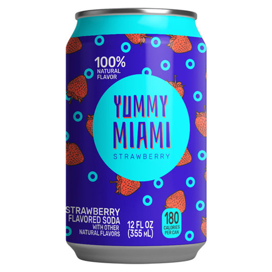 Yummy Miami Soda Strawberry | 24 x 355ml