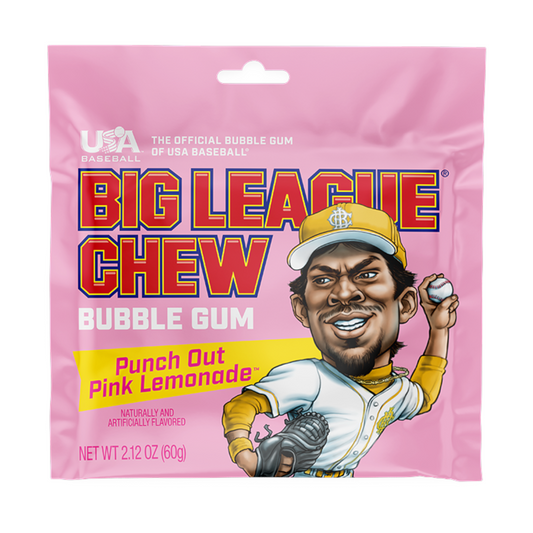 CANDY BIG LEAGUE 12 x 60 GR CHEW PINK LEMONADE