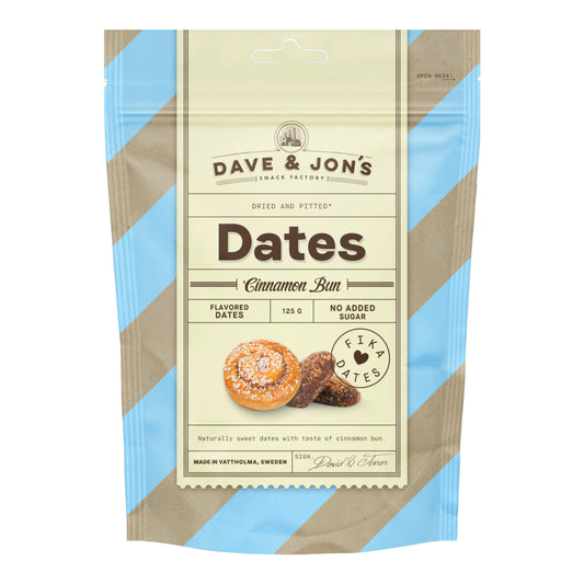 SNACK DAVE & JON'S 125 GR DATES CINNAMON BUN | 16 x 125g