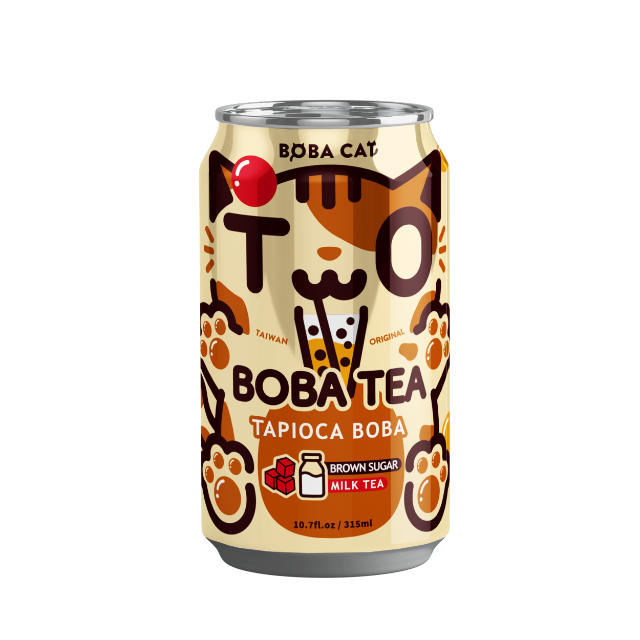 BEVER BOBA CAT 315 ML BROWN SUGAR MILK TEA | 24 x 315ml