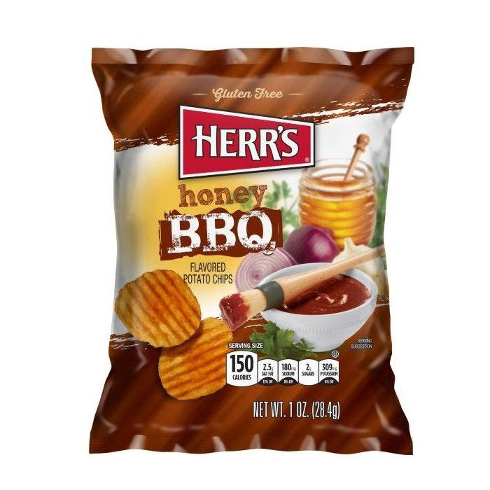 SNACK HERRS 28 GR HONEY BBQ CHIPS | 42 x 28g