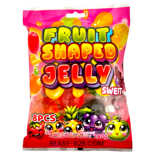 CANDY FRUIT SHAPED JELLY 280 GR SWEET BAG | 24 x 280g