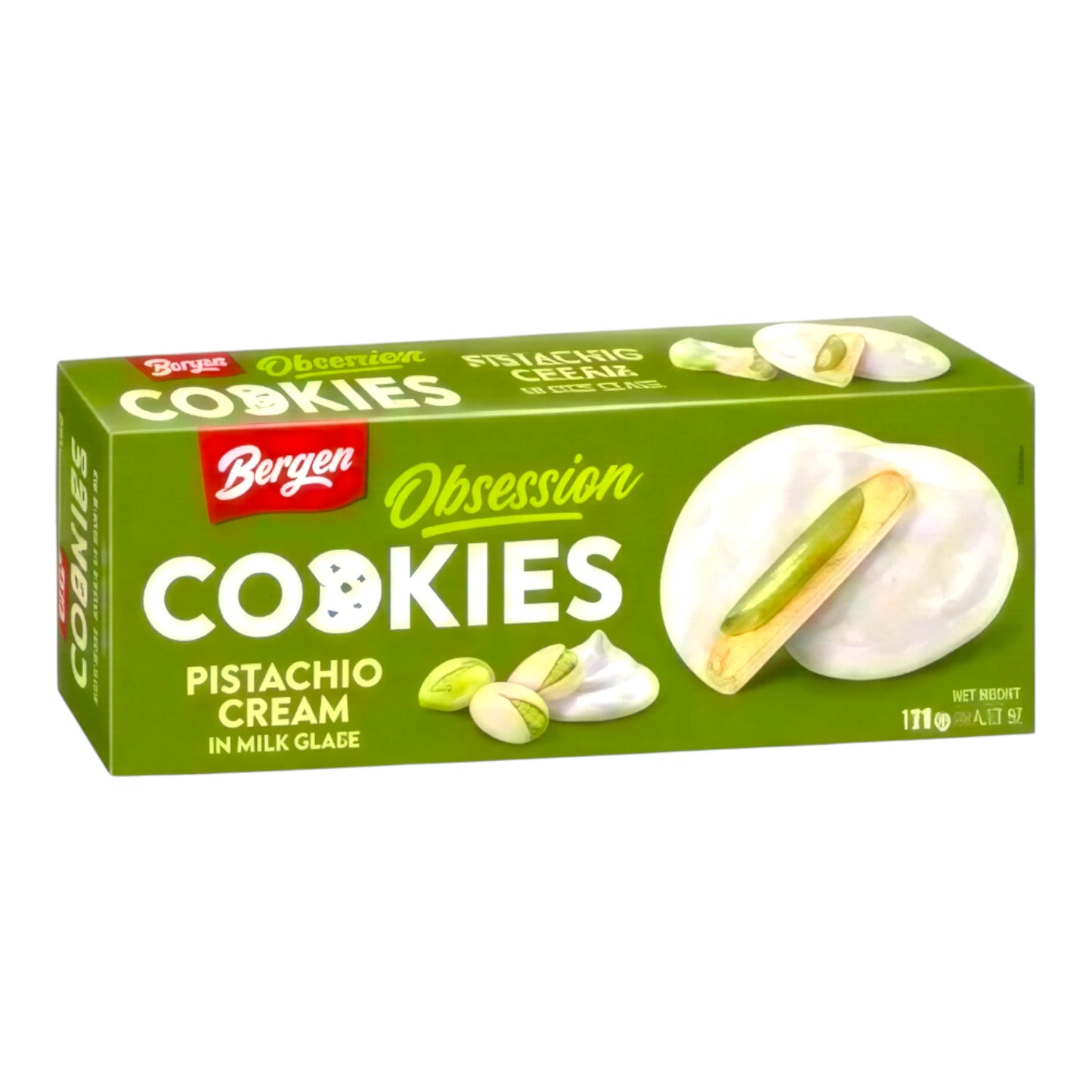 COOKI BERGEN 128 GR OBSSESION PISTACHIO WHITE | 18 x 128g