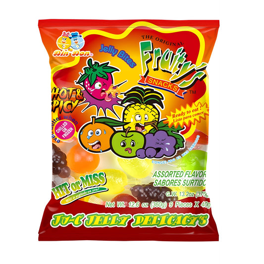 CANDY FRUITYS 9 x 40 GR JU-C ASSORTED HOT & SPICY JELLY | 30 x 9 x 40g