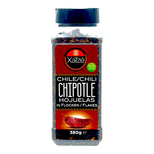 CHILE XATZE 380 GR CHILE CHIPOTLE HOJUELAS