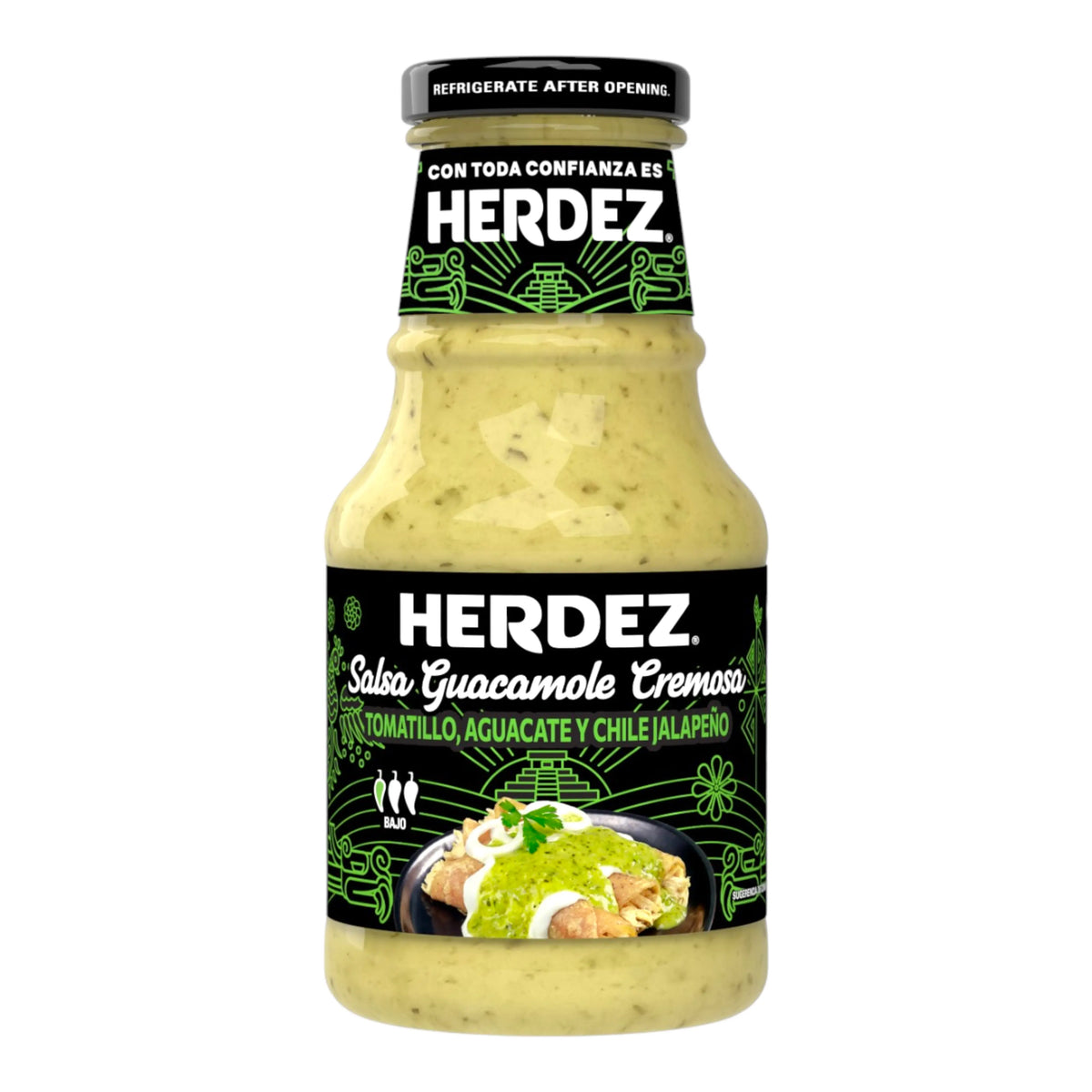 SALSA HERDEZ 240 GR SALSA GUACAMOLE CREMOSA GLASS (EU) | 6 x 240g
