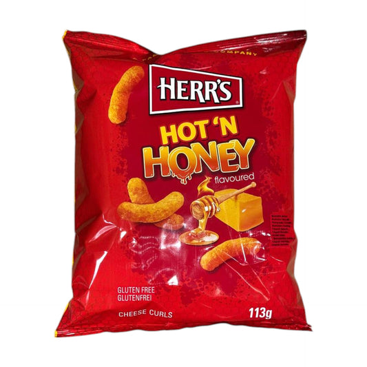 SNACK HERRS 113 GR HOT N HONEY CHEESE CURLS | 12 x 113g
