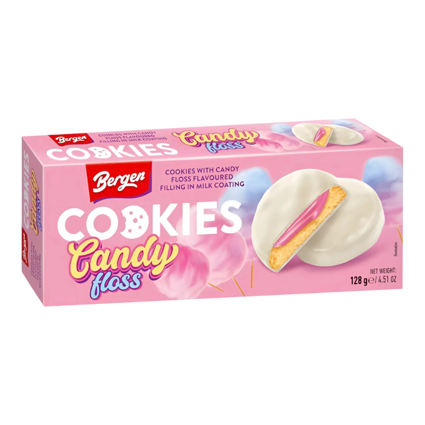 COOKI BERGEN 128 GR COOKIES CANDY FLOSS | 18 x 128g