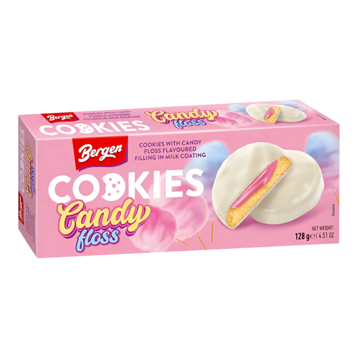 COOKI BERGEN 128 GR COOKIES CANDY FLOSS | 18 x 128g