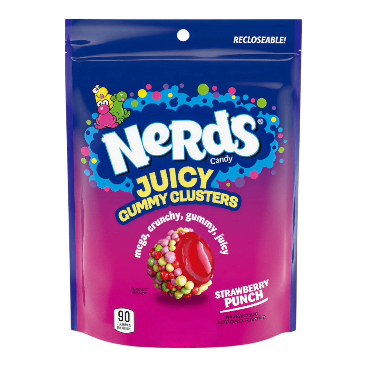 CANDY NERDS 128 GR GUMMY CLUSTERS JUICED | 12 x 128g